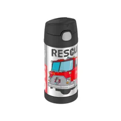 FUNtainer termos dziecięcy ze słomką 355 ml Thermos - firetruck