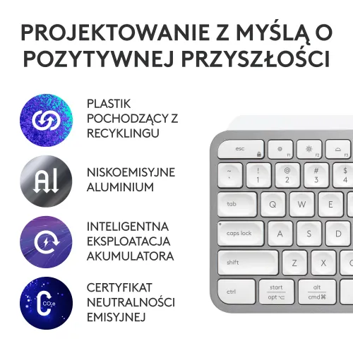 Klawiatura membranowa Logitech MX Keys S - szary