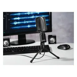 Mikrofon Hama MIC-USB Allround Przewodowy Pojemnościowy Czarny