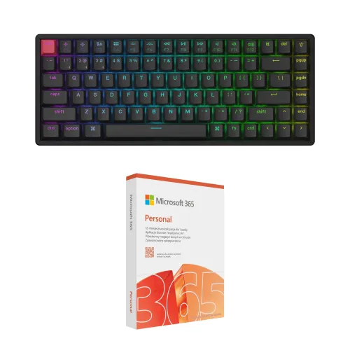 Klawiatura KEYCHRON Keychron K2 (Version 3) QMK Wireless RGB Hot-Swap Super Banana Switch + Program MICROSOFT 365 Personal
