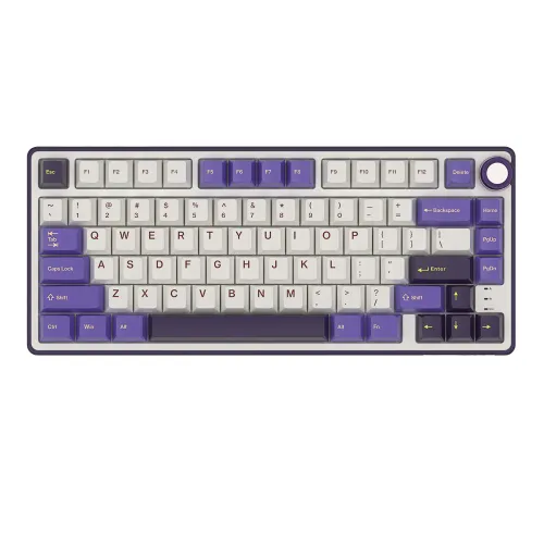 Klawiatura mechaniczna Royal Kludge RK-R75 Blackberry Mousse Brown Switch Biało-Fioletowy