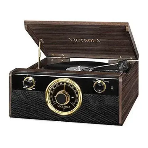 Gramofon VICTROLA RETRO VTA-240-MAHEU Ciemnobrązowy