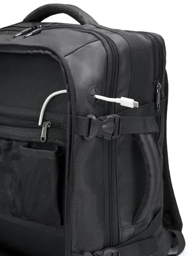 Plecak podróżny poszerzany Puccini Easy Pack Laptop 16" - czarny