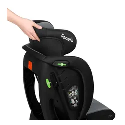 Fotelik samochodowy LIONELO Izzy i-Size 40-150 cm (0-36 kg) Czarno-szary