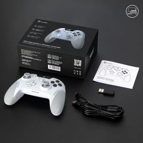 Pad EasySMX X20 do Nintendo Switch, PC Bezprzewodowy Biały