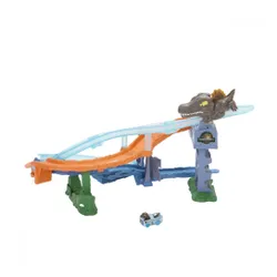 Hot Wheels Tor samochodowy Racer Verse Jurassic World Morski dinopościg