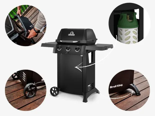 Grill gazowy BROIL KING Gem 310 Shadow 6,9 kW 53 x 34 cm