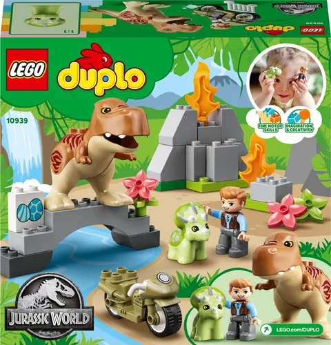 Lego Duplo Tyrannosaurus ve Triceratops'un kaçışı (10939)