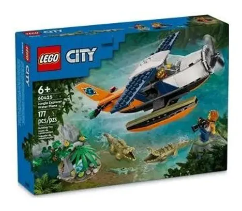 LEGO City 60425 самолет на подводных крыльях джунглей