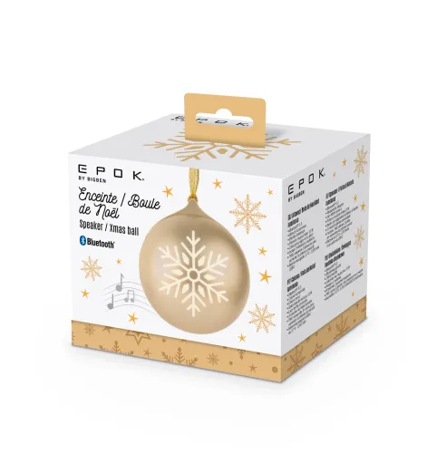 Głośnik Bluetooth BigBen XMASBALLGOLD Świecąca bombka świąteczna Złota