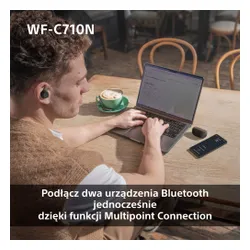 Słuchawki dokanałowe SONY WF-C710 ANC Wodoodporne Czarny