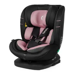 Fotelik samochodowy LIONELO Bastiaan i-Size 40-150 cm (0-36 kg) Czarno-różowy