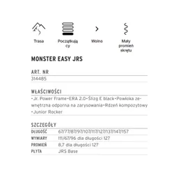 Narty HEAD Monster Easy Junior + wiązania JRS 7.5 GW 2026