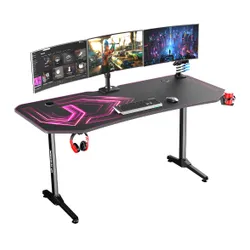 Biurko Ultradesk FRAG XXL 160cm Czarno-różowy