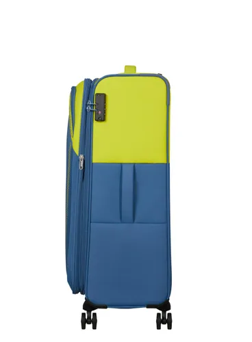 Большой расширенный чемодан American Tourister Daring DASH EXP-lime / coronet