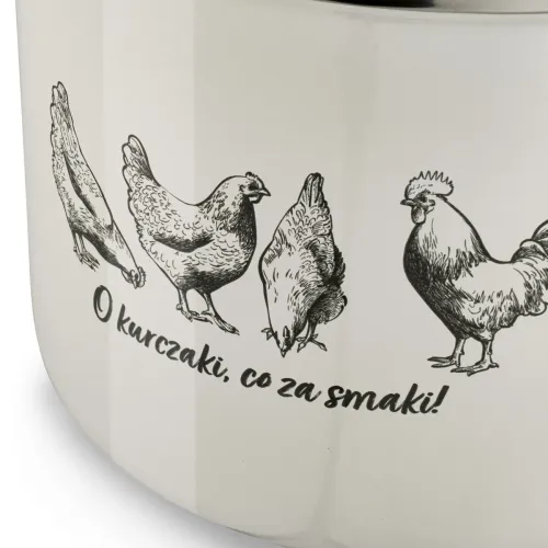 Garnek emaliowany duży z szklaną pokrywką TADAR 12 l