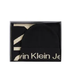 Calvin Klein Jeans Gifting Mono Beanie eșarfă și pălărie Set / eșarfă K60k611421 Negru BDS