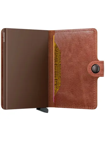 Portfel kieszonkowy Miniwallet Secrid Vintage - cognac / brown