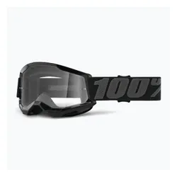 Gogle rowerowe dziecięce 100% Strata 2 Junior 50031-00001 black/clear
