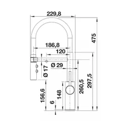 Bateria BLANCO Catris-S Flexo Filter 526707 Czarny mat