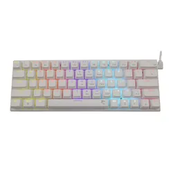 Klawiatura gamingowa White Shark Wakizashi Red przewodowa mechaniczna podświetlana biała