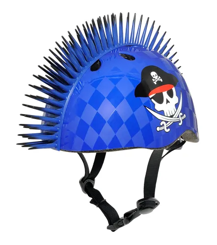 Kask rowerowy RASKULLZ Eyepatch Pirate Niebieski dla Dzieci (rozmiar S)