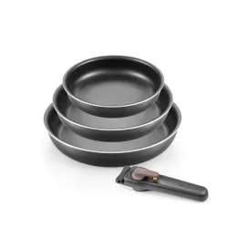TESCOMA Vario 3 szt. - zestaw patelni nieprzywierających z odpinaną rączką
