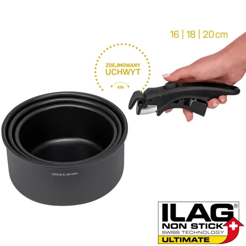 Zestaw garnków GOTZE & JENSEN Vienna SPS901 (4 elementy)