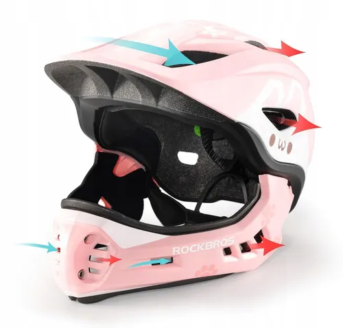 Kask rowerowy dziecięcy fullface szczękowy 2w1 odpinana szczęka rozmiar "M"
