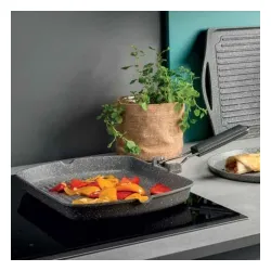 TOGNANA PureRoq 24 x 24 cm - patelnia grillowa nieprzywierająca ze składaną rączką