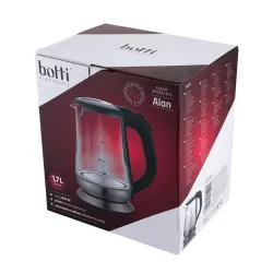 BOTTI Alan Glass 1,7 l czarny - czajnik elektryczny bezprzewodowy szklany