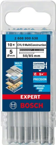 Wiertła wielozadaniowe 5x50x85mm, 10szt. Bosch EXPERT CYL-9 MultiConstruction