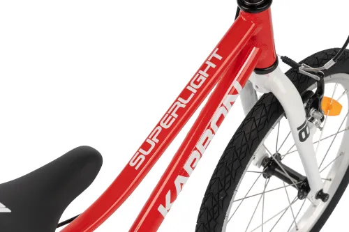Rower dziecięcy KARBON Superlight 18 cali dla chłopca Czerwony