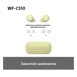 Słuchawki bezprzewodowe Sony WF-C510 Dokanałowe Bluetooth 5.3 Żółty