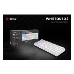 Klawiatura mechaniczna Savio Whiteout X2 Outemu Brown Hot Swap Biały