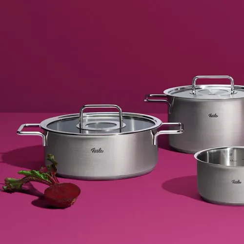 FISSLER Pure Collection 2,4 l - garnek ze stali nierdzewnej z pokrywką