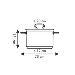 TESCOMA Home Profi wysoki 4 l - garnek ze stali nierdzewnej z pokrywką
