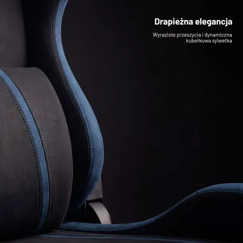 Fotel Diablo Chairs X-One 2.0 Small Night Blue Gamingowy do 90kg Tkanina Czarno-Niebieski