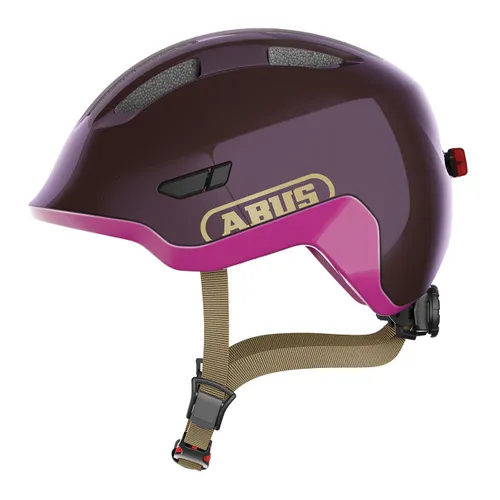 Kask rowerowy dziecięcy ABUS Smiley 3.0 ACE LED royal purple