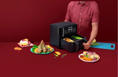 Air Fryer Frytkownica beztłuszczowa NUTRIBULLET Twin Drawer NBA081B 8l z podwójnym koszem