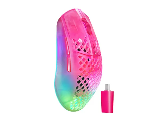 Myszka gamingowa SteelSeries Aerox 3 Wireless Gen 2 Magenta Haze Różowy