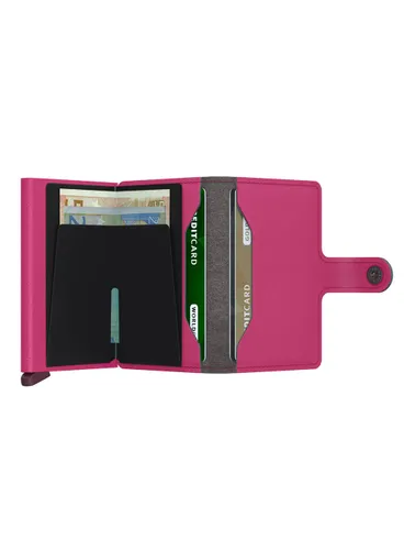 RFID Gizli Miniwallet Yard Toz Cep Cüzdanı-fuchsia