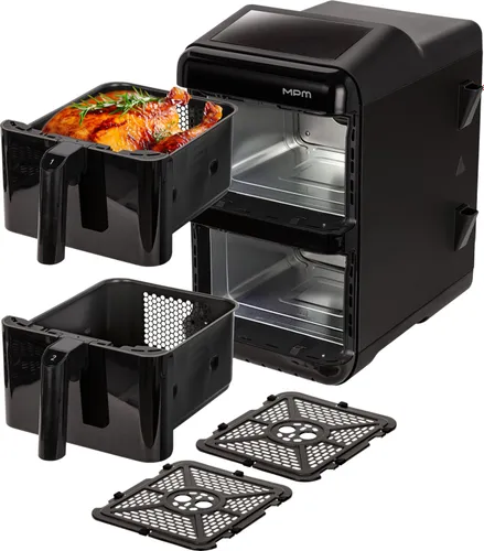 Air Fryer Frytkownica beztłuszczowa MPM MFR-13 12l z podwójnym koszem i okienkiem do obserwacji postępów gotowania