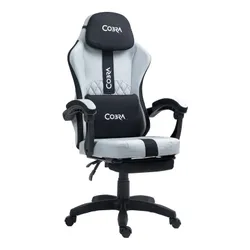 Fotel COBRA Player 5.0 CRF55GR Szary + podnóżek