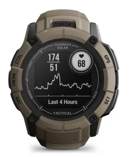 Смарт-часы Garmin Instinct 2x Solar Tactical Edition (светло-коричневый / светло-коричневый ремешок)