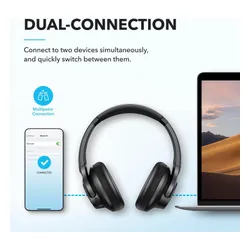 Słuchawki bezprzewodowe Soundcore Q20i Nauszne Bluetooth 5.0 Czarny