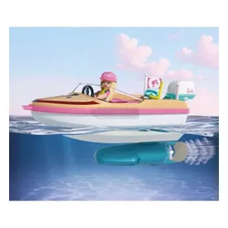 PLAYMOBIL x BARBIE 72122 Łódź przygodowa, zestaw dla dzieci +4 lata
