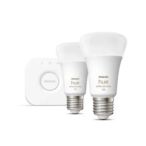 Żarówka LED Philips Hue White and Colour Ambiance E27 2 szt. + mostek