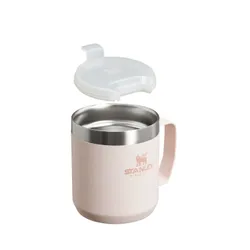 Kubek turystyczny z pokrywką Stanley Classic Legendary Camp Mug 0,35 l - rose quartz