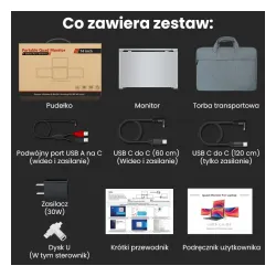 Monitor Extralink Triple Screen S680 14" Full HD IPS do laptopa